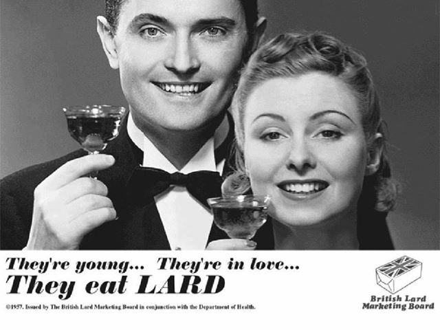 Reklama za svinjsku mast iz 1957. godine koju potpisuje i javno zdravstvo Velike Britanije.