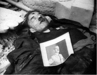 Još jedan od Hitlerovih dvojnika upucanih u glavu, kojeg su pronašli pripadnici Crvene armije na dan ulaska u nacistički Berlin.